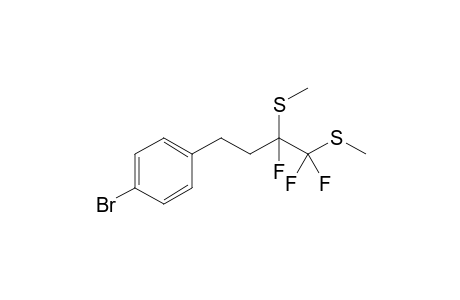 4-(4-Bromophenyl)-1,1,2-trifluoro-1,2-bis(methylthio)butane