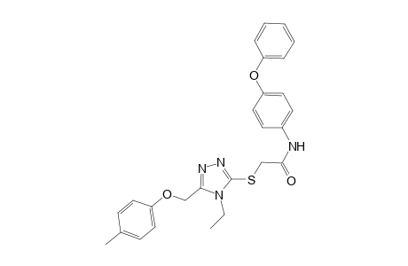 2-({4-ethyl-5-[(4-methylphenoxy)methyl]-4H-1,2,4-triazol-3-yl}sulfanyl)-N-(4-phenoxyphenyl)acetamide