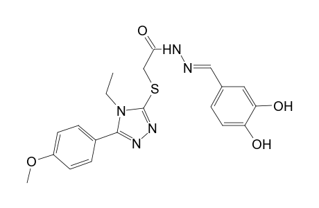 N'-[(E)-(3,4-dihydroxyphenyl)methylidene]-2-{[4-ethyl-5-(4-methoxyphenyl)-4H-1,2,4-triazol-3-yl]sulfanyl}acetohydrazide