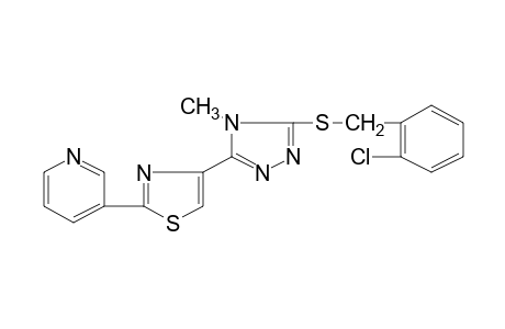 3-[(o-chlorobenzyl)thio]-4-methyl-5-[2-(3-pyridyl)-4-thiazolyl]-4H-1,2,4-triazole
