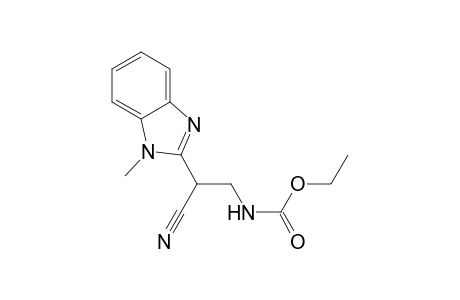 Ethyl N-[2-cyano-2-(1-methylbenzimidazol-2-yl)ethyl]carbamate