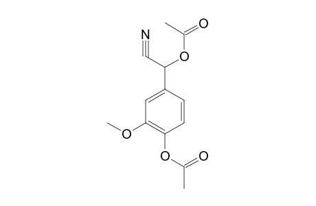 4-hydroxy-3-methoxymandelonitrile, diacetate