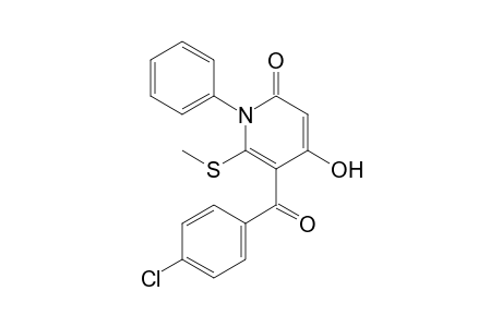 1-Phenyl-5-(4-chlorobenzoyl)-4-hydroxy-6-methylthio-2-pyridone