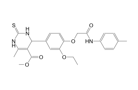 Methyl 4-{3-ethoxy-4-[2-oxo-2-(4-toluidino)ethoxy]phenyl}-6-methyl-2-thioxo-1,2,3,4-tetrahydro-5-pyrimidinecarboxylate