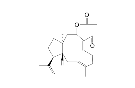 3(R*)-ACETOXY-1(S*),11(R*),12(S*)-DOLABELL-4(Z),8(E),18-TRIENE-16-AL