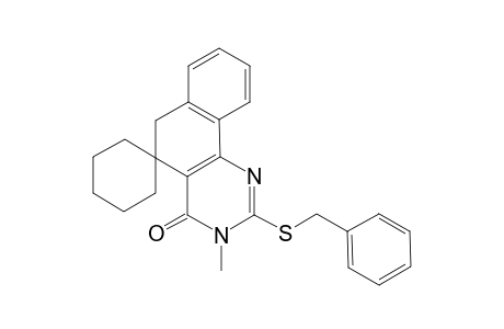2-(benzylthio)-3-methyl-3H-spiro[benzo[h]quinazoline-5,1'-cyclohexan]-4(6H)-one