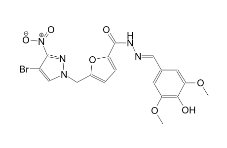 5-[(4-bromo-3-nitro-1H-pyrazol-1-yl)methyl]-N'-[(E)-(4-hydroxy-3,5-dimethoxyphenyl)methylidene]-2-furohydrazide