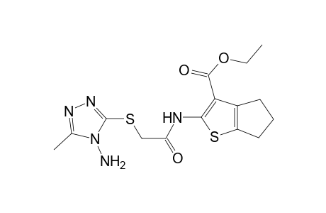 4H-cyclopenta[b]thiophene-3-carboxylic acid, 2-[[[(4-amino-5-methyl-4H-1,2,4-triazol-3-yl)thio]acetyl]amino]-5,6-dihydro-, ethyl ester