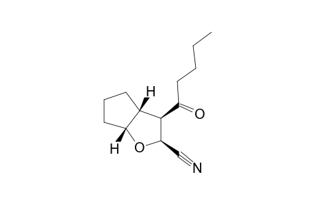 (1R*,3S*,4R*,5R*)-(+-)-3-Cyano-4-(1-oxopentyl)-2-oxabicyclo[3.3.0]octane