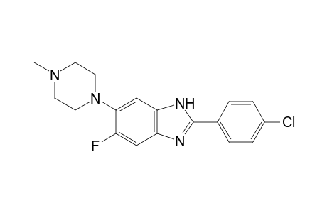 (1H)Benzimidazole, 5-fluoro-2-(4-chlorophenyl)-6-(4-methylpiperazin-1-yl)-