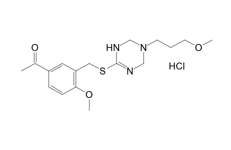 4'-methoxy-3'-{{[5-(3-methoxypropyl)-1,4,5,6-tetrahydro-s-triazin-2-yl]thio}methyl}acetophenone, monohydrochloride