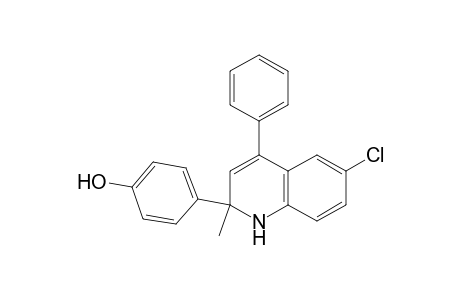 (+/-)-6-CHLORO-1,2-DIHYDRO-2-(4-HYDROXYPHENYL)-2-METHYL-4-PHENYLQUINOLINE