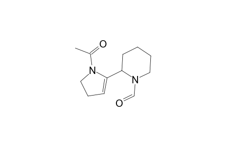 1H-Pyrrole, 1-acetyl-5-(1-formyl-2-piperidinyl)-2,3-dihydro-