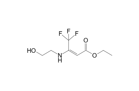 Ethyl 4,4,4-trifluoro-3-(2'-hydroxyethyl)amino]-but-2-enoate