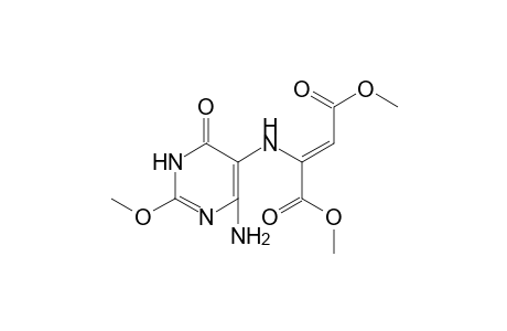 6-Amino-5-(1,2-(E)-dicarbomethoxyvinyl)-amino-2-methoxy-pyrimidin-4(3H)-one