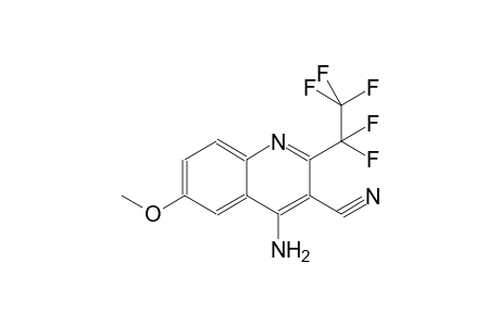 4-Amino-6-methoxy-2-pentafluoroethyl-quinoline-3-carbonitrile