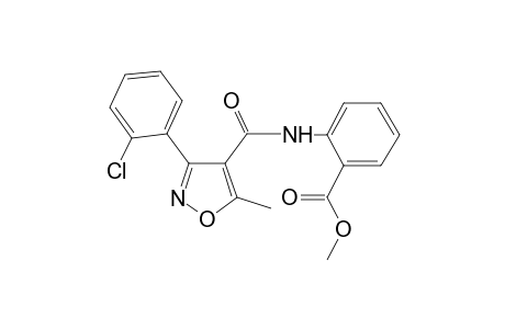 N-{[3-(o-chlorophenyl)-5-methyl-4-isoxazolyl]carbonyl}anthranilic acid, methyl ester