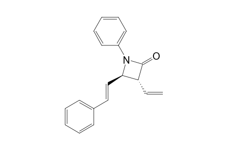 2-Azetidinone, 3-ethenyl-1-phenyl-4-(2-phenylethenyl)-, trans-