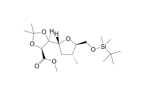 methyl (4S,5S)-5-[(2R,4R,5R)-5-[[tert-butyl(dimethyl)silyl]oxymethyl]-4-methyl-tetrahydrofuran-2-yl]-2,2-dimethyl-1,3-dioxolane-4-carboxylate