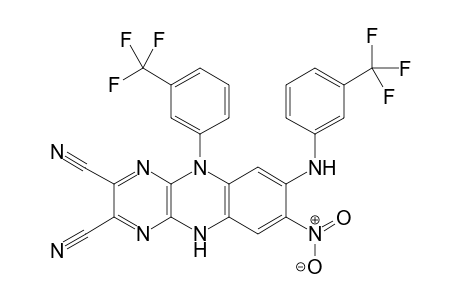 8-Nitro-5-(3-(trifluoromethyl)phenyl)-7-((3-(trifluoromethyl)phenyl)amino)-5,10-dihydropyrazino[2,3-b]quinoxaline-2,3-dicarbonitrile