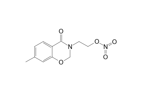 nitric acid 2-(4-keto-7-methyl-2H-1,3-benzoxazin-3-yl)ethyl ester