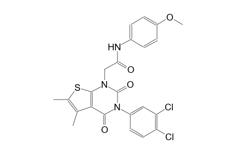 2-(3-(3,4-dichlorophenyl)-5,6-dimethyl-2,4-dioxo-3,4-dihydrothieno[2,3-d]pyrimidin-1(2H)-yl)-N-(4-methoxyphenyl)acetamide