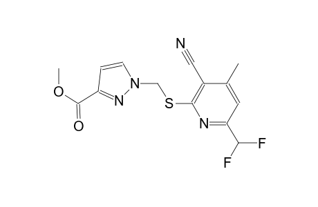 methyl 1-({[3-cyano-6-(difluoromethyl)-4-methyl-2-pyridinyl]sulfanyl}methyl)-1H-pyrazole-3-carboxylate