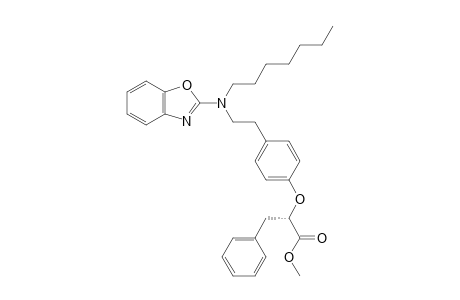 S-Methyl 2-{4-[2-(N-heptyl-N-(benzoxazol-2-yl)amino-ethyl)]phenoxy}-3-phenylpropanoate