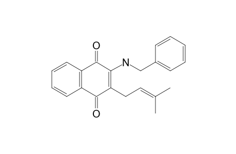 2-(3-Methylbut-2-enyl)-3-[(phenylmethyl)amino]naphthalene-1,4-dione