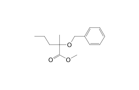 Pentanoic acid, 2-methyl-2-(phenylmethoxy)-, methyl ester, (.+-.)-