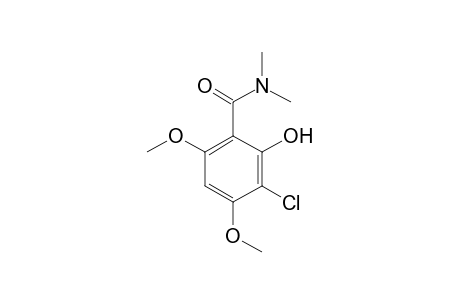 3-chloro-4,6-dimethoxy-N,N-dimethylsalicylamide