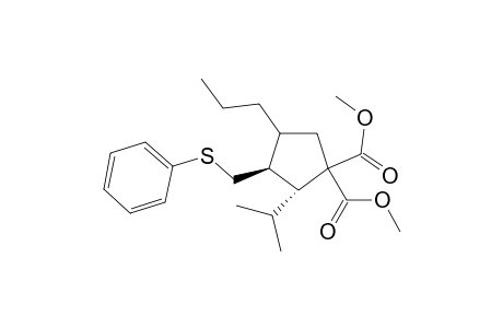 (2R,3S)-dimethyl 2-isopropyl-3-(phenylthiomethyl)-4-propylcyclopentane-1,1-dicarboxylate