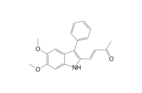 (3E)-4-(5,6-dimethoxy-3-phenyl-1H-indol-2-yl)but-3-en-2-one