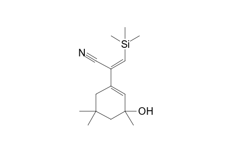 (Z)-2-(3,5,5-trimethyl-3-oxidanyl-cyclohexen-1-yl)-3-trimethylsilyl-prop-2-enenitrile