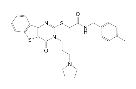 N-(4-methylbenzyl)-2-({4-oxo-3-[3-(1-pyrrolidinyl)propyl]-3,4-dihydro[1]benzothieno[3,2-d]pyrimidin-2-yl}sulfanyl)acetamide