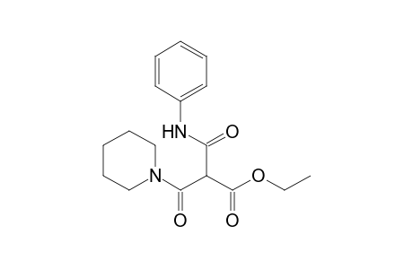 Ethyl (N-phenylcarbamoyl)(piperidinocarbonyl)acetate