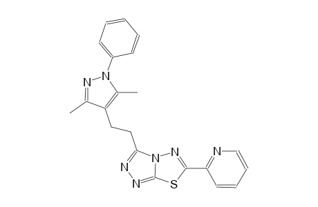 [1,2,4]triazolo[3,4-b][1,3,4]thiadiazole, 3-[2-(3,5-dimethyl-1-phenyl-1H-pyrazol-4-yl)ethyl]-6-(2-pyridinyl)-