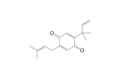 5-(1,1-Dimethylprop-2-enyl)-2-(3-methylbut-2-enyl)cyclohexa-2,5-diene-1,4-dione