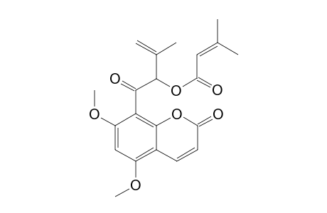 OMPHAMURRAYIN;5,7-DIMETHOXY-8-(1-OXO-2-SENECIOYL-3-METHYL-3-BUTENYL)-2H-1-BENZOPYRAN-2-ONE