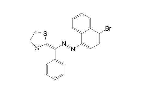 (E)-1-((1,3-Dithiolan-2-ylidene)(phenyl)methyl)-2-(4-bromonaphthalen-1-yl)diazene