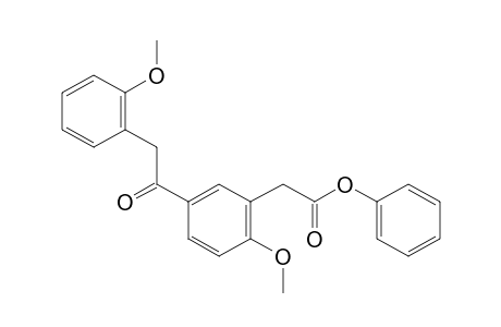 {2-methoxy-5-[(o-methoxyphenyl)acetyl]phenyl}acetic acid, phenyl ester