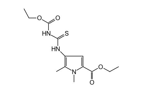 4-(3-carboxy-2-thioureido)-1,5-dimethylpyrrole-2-carboxylic acid, diethyl ester