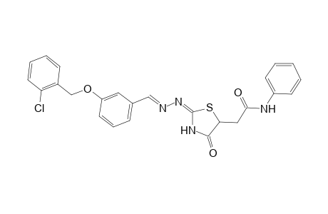 2-[(2E)-2-((2E)-2-{3-[(2-chlorobenzyl)oxy]benzylidene}hydrazono)-4-oxo-1,3-thiazolidin-5-yl]-N-phenylacetamide