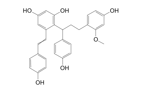 1-[2-(3,4',5-trihydroxystilbenyl)]-1-(4-hydroxyphenyl)-3-(2-methoxy-4-hydroxyphenyl)propane