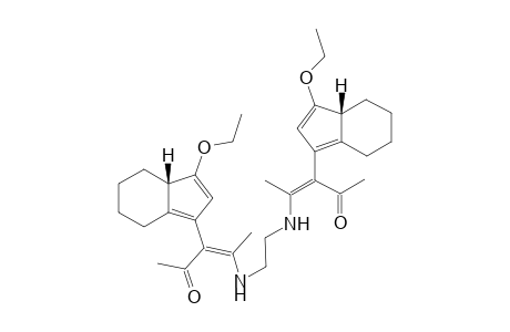 (3'aR*,3"aS*{R*})-3-(3-Ethoxy-4,5,6,7-tetrahydro-3'aH-inden-1-yl)-4-{2-[2-(3-ethoxy-4,5,6,7-tetrsahydro-3"aH-inden-1-yl)-1-methyl-3-oxo-but-1-enylamino](ethylamino)}pent-3-en-2-one