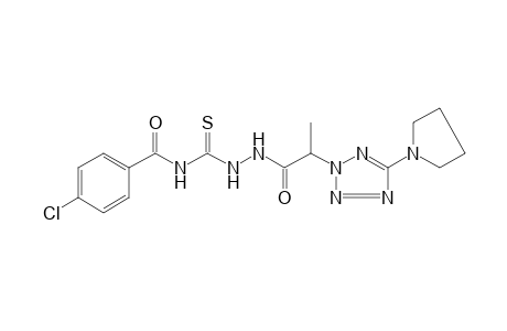 4-(p-chlorobenzoyl)-1-{2-[5-(pyrrolidinyl)-2H-tetrazol-2-yl]propionyl}-3-thiosemicarbazide