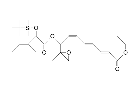 8-(8R,9S)-(<2R,3S>-2-<T-Bu-dimethylsiloxy>-3-me-pentanoyloxy)-9,10-epoxy-9-methyldeca-2E,4E,6Z-trienoic acid, ethyl ester