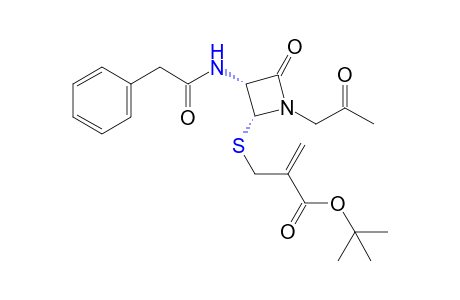 2-{{cis-{[1-acetonyl-4-oxo-3-(2-phenylacetamido)-2-azetidinyl]thio}}-methyl)acrylic acid, tert-butyl ester