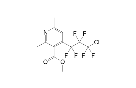 3-(Methoxycarbonyl)-2,6-dimethyl-4-(.omega.-chlorohexafluoropropyl)pyridine