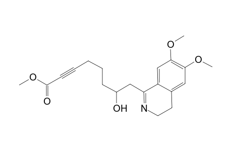 8-(6,7-dimethoxy-3,4-dihydroisoquinolin-1-yl)-7-hydroxy-oct-2-ynoic acid methyl ester